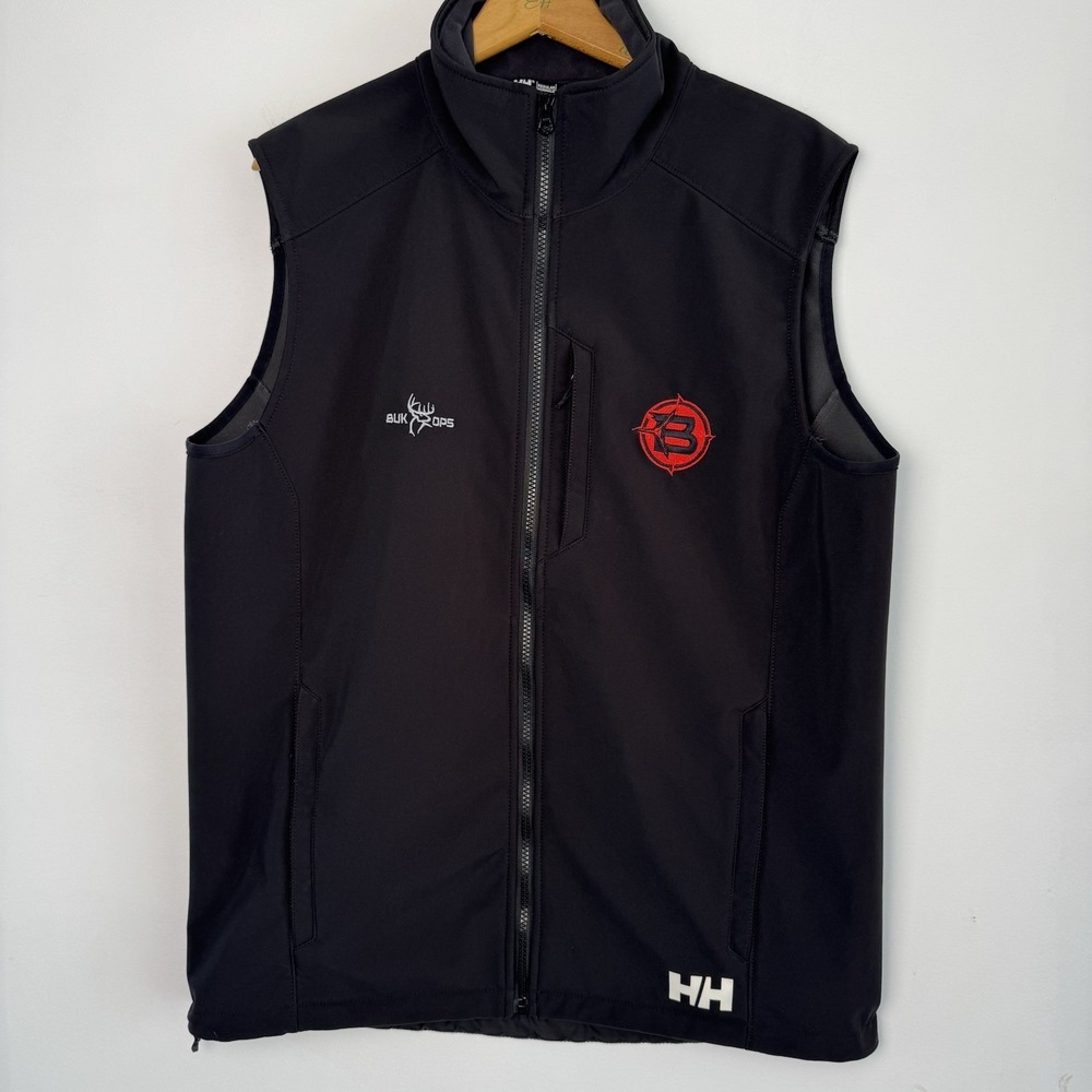 Helly Hansen Vest Mens Large Black Softshell Zip Branded BUK Opts